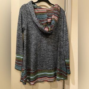 Impressions Gray Hoodie Tunic Size L